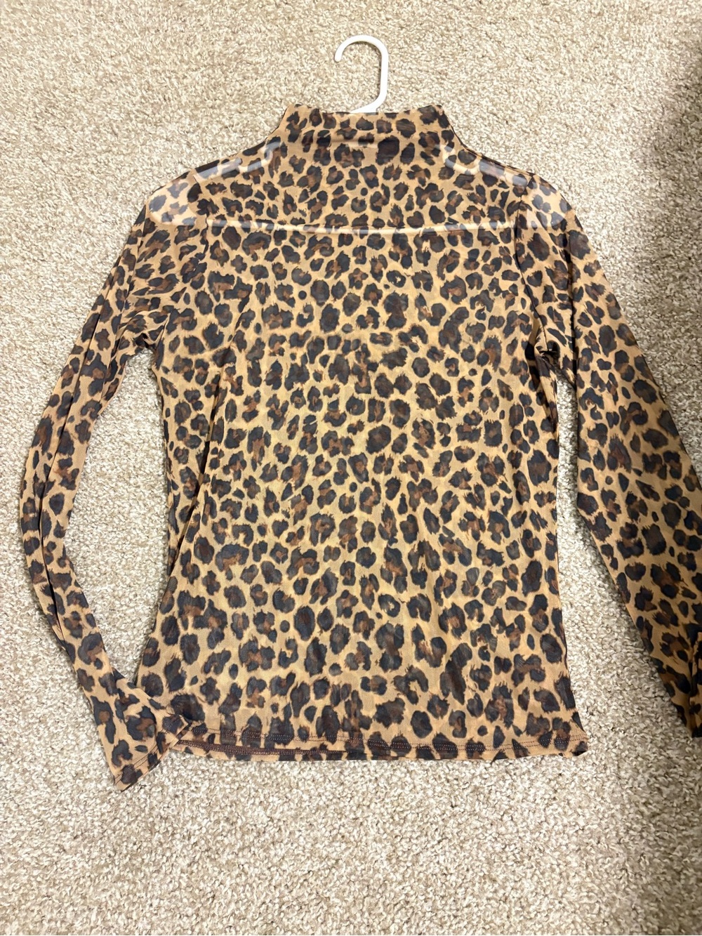 Abercrombie and fitch sheer cheetah top